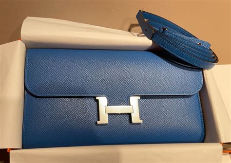 hermes constance wallet blue|Hermes constance retail price.